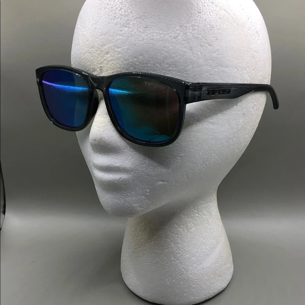 Tifosi Optics Swank Sunglasses Semi Sheer Smoke Frame Mirror Sunglasses UNISEX